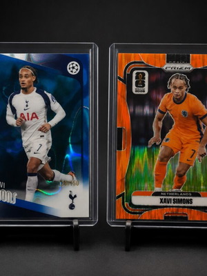Xavi Simons numbered football cards set of 2