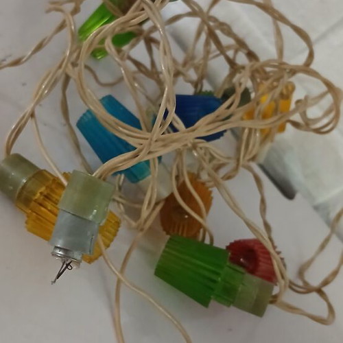 Christmas vintage lights used, some colored plastics missing