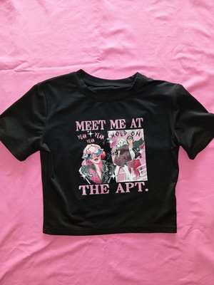 Παιδικό T-shirt Meet Me At The Apt μαύρο, σαν καινούργιο, XS