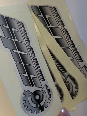 Various stickers like new from motorcycle parts