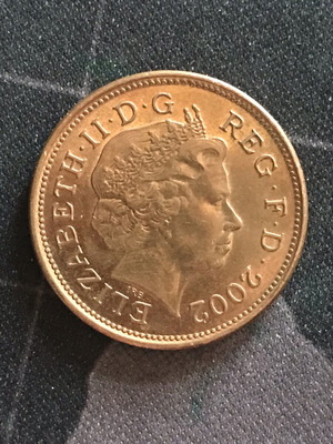 2 Pence Coin England 2002 like new