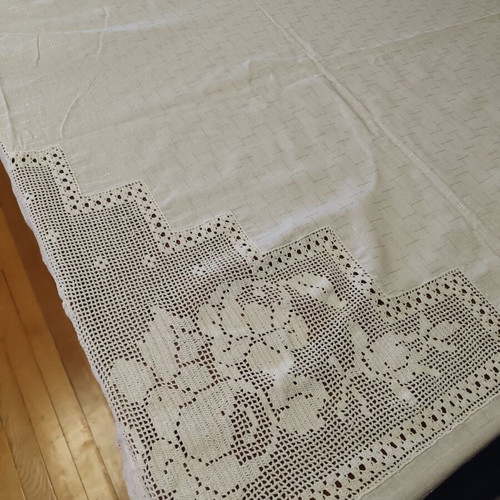 Handmade tablecloth (blanket) 165x250 cm like new