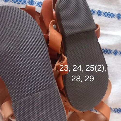 Children's sandals new, sizes 23, 24, 25, 28 & 29, brown leather