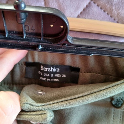 Bershka skirt like new, green, size S