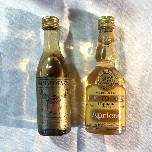 Panayotakis liquor miniatures used, set of 6 bottles
