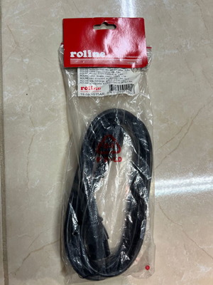 Roline Power Cable black 1.8m C13-C14 new
