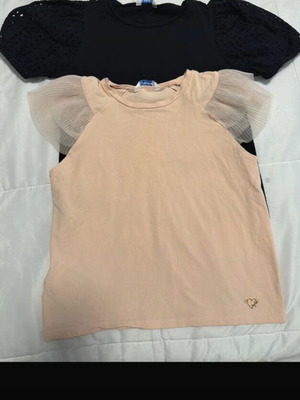 Mayoral girls' tops, size 140 cm, black and pink