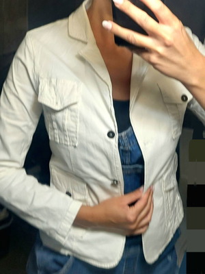 Summer jacket white, like new, one size