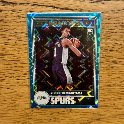 Victor Wembanyama 2023-24 Panini NBA Hoops Tribute Teal Explosion card new