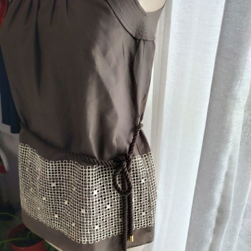 Brown blouse new with cord, size 38