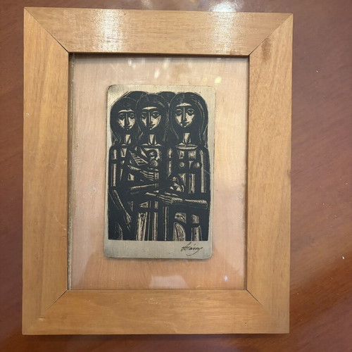 A. Tassos Matching Limited Edition Suite of 5 Fine Silver Woodcut Prints