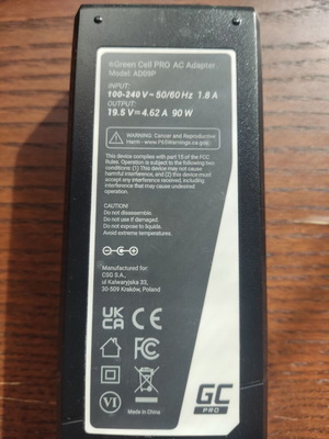 Green Cell PRO 90W Laptop Charger for Dell (AD09P 19.5V 4.62A)