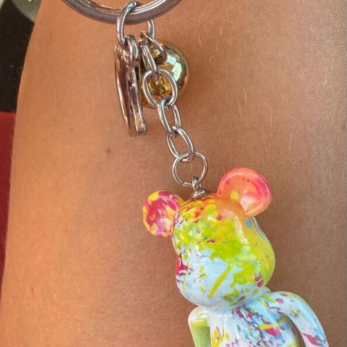 Bear Keychain like new, multicolored