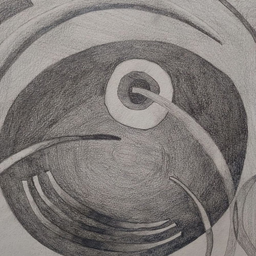 Modern handmade pencil drawing A3 size new