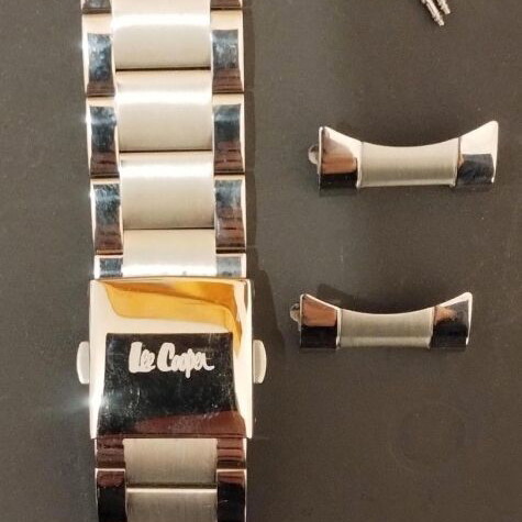 Lee Cooper Steel Watch Strap 21mm like new, silver