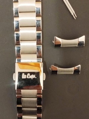 Lee Cooper Steel Watch Strap 21mm like new, silver
