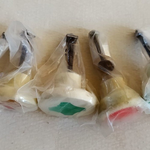 Vintage retro furniture knobs set of 5, new