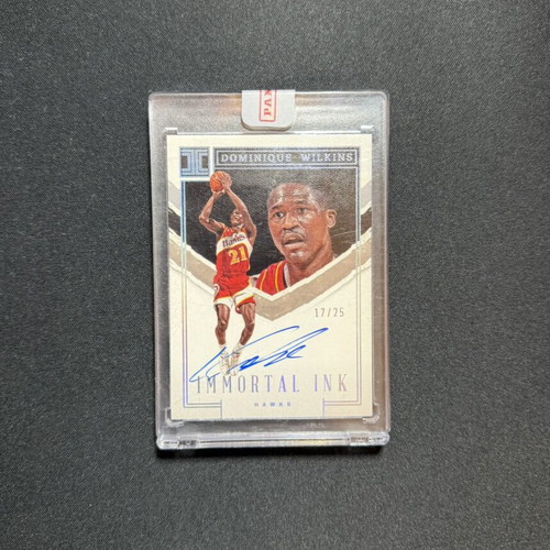 Dominique Wilkins Panini Impeccable 2022-23 Immortal Ink Holo Silver Auto Uncirculated