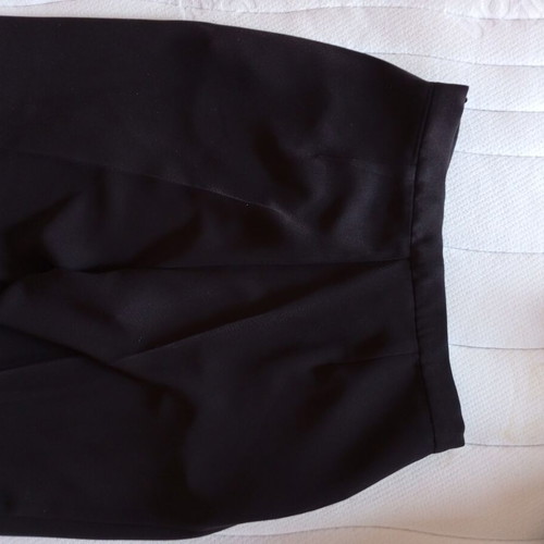 Women's pants size M like new, dark brown classic cut