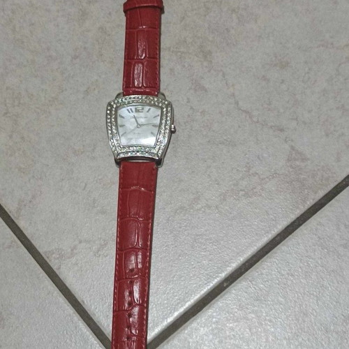 Charles Delon Splendour 3204 20 women's watch used, genuine leather