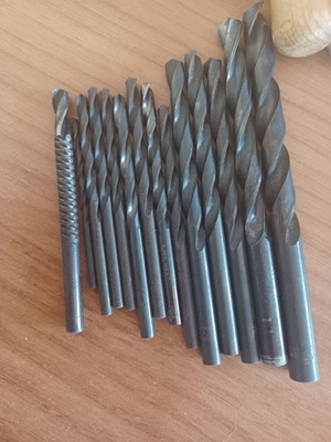 Drill bit set for iron used