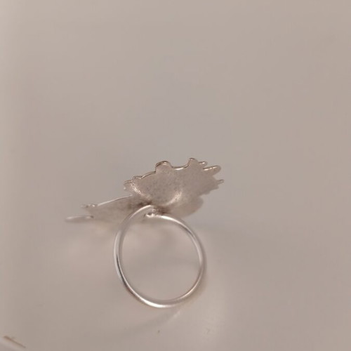 Handmade ring made of silver-plated copper new