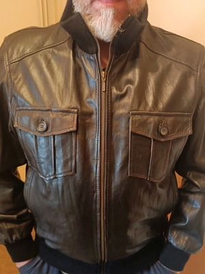 La Pelle leather men's jacket like new, size XXL, brown black