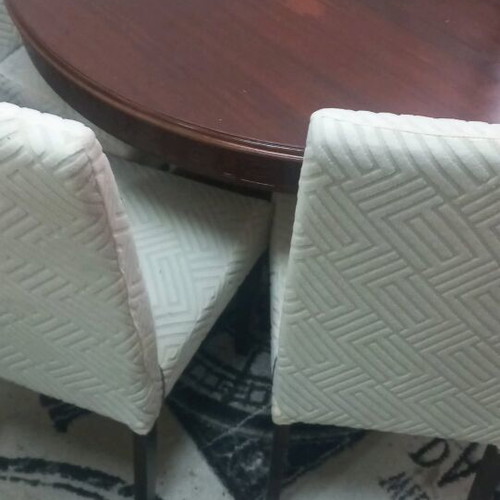 Chairs set of 4 like new with handmade upholstery and wooden frame