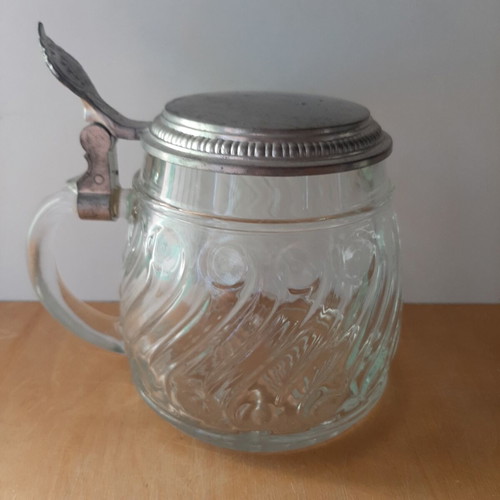 Original BMF Beer Mug like new with metal lid, vintage 50s-60s