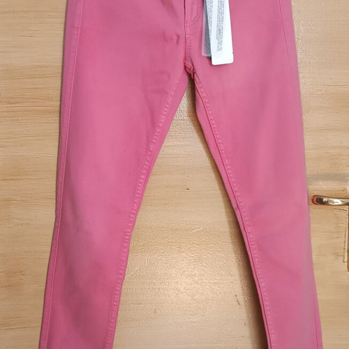 Pink elastic jeans new, size S