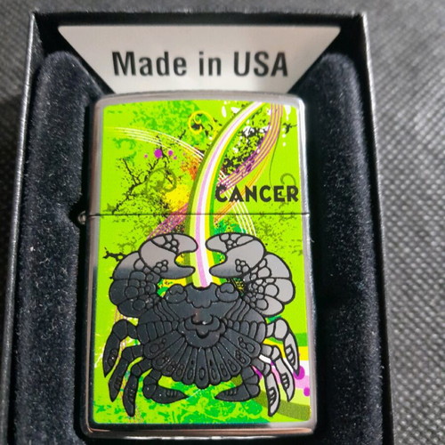 Zippo lighter new with Cancer zodiac made in USA