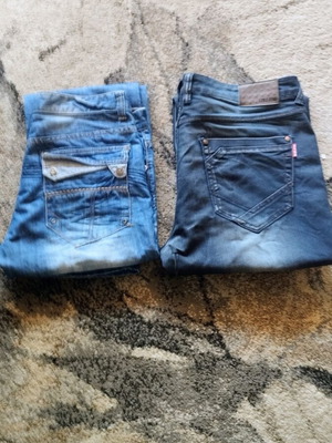 Ανδρικά jeans W36L34 μεταχειρισμένα, πακέτο 2, μπλε και μπλε-μαύρο