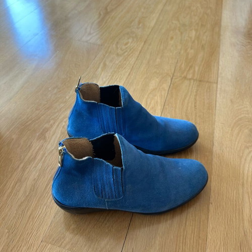 Anatomic suede ankle boots used, size 38, blue