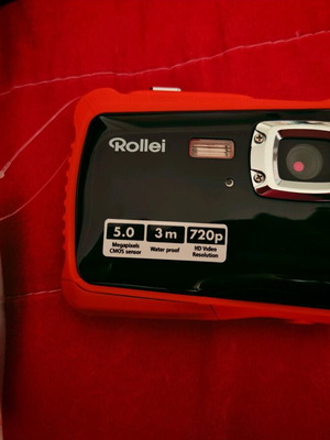 Rollei Sportsline S65 αδιάβροχη φωτογραφική μηχανή αμεταχείριστη στο κουτί, πορτοκαλί μαύρο