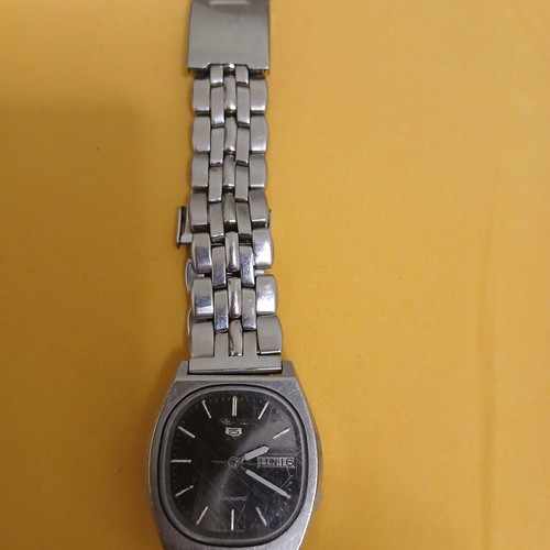 Seiko 5 automatic watch used, silver men's