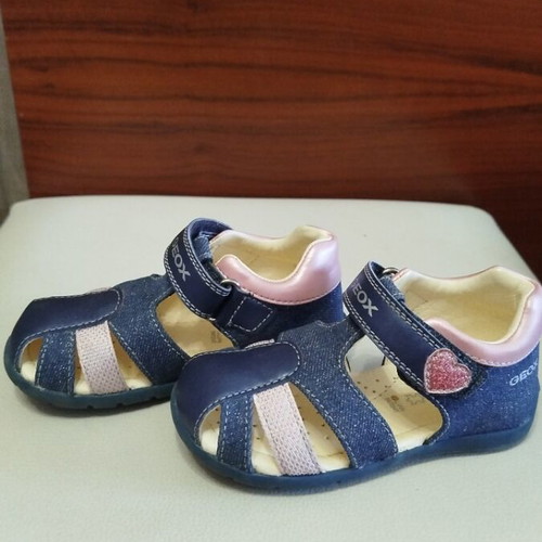 Geox sandals for girls size 23 like new, blue and pink
