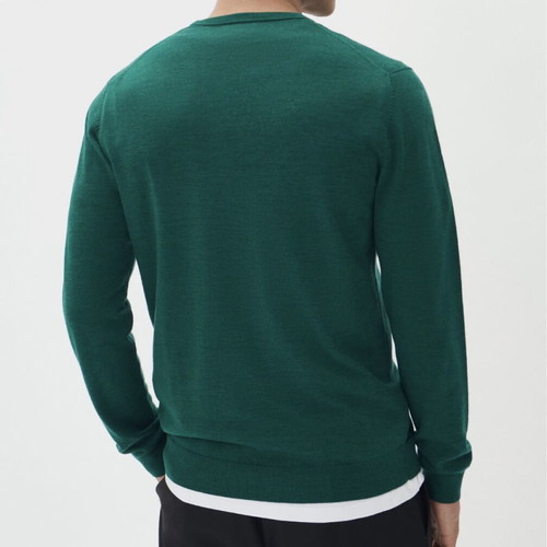 Uniqlo Wool Pullover men's sweater used, size M, green, 100% wool