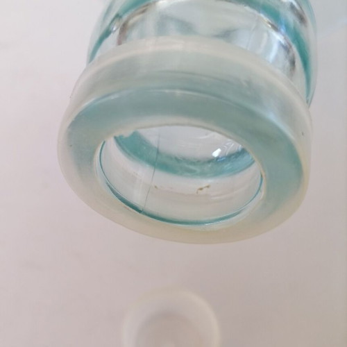 Glass 5-liter damigiana used with plastic protective base