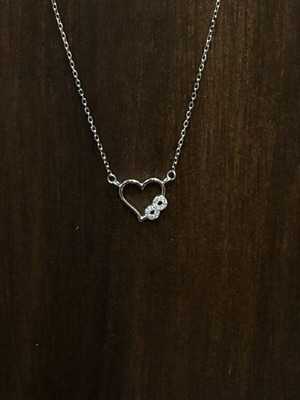 Silver 925 Heart Necklace with Infinity Symbol new