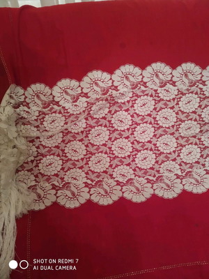 Испански дантелен шал стар, неизползван