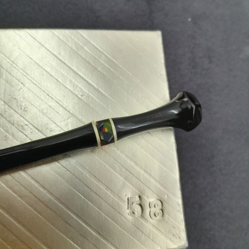 Wooden cigarette pipe with agate used