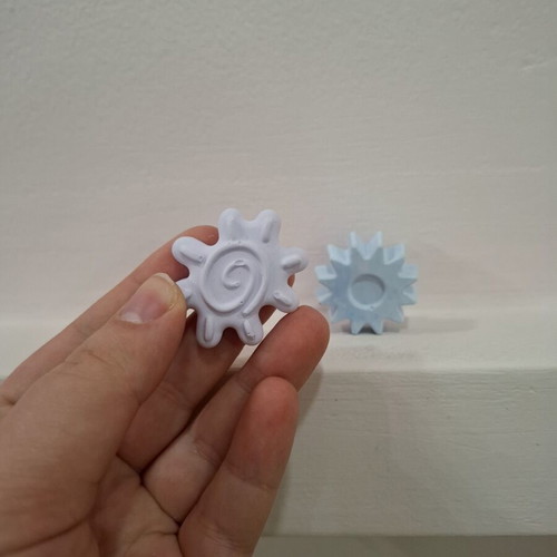 Set of ceramic flower fridge magnets