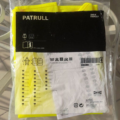 IKEA Patrull Reflective Safety Vest for Children 3-6 Years New