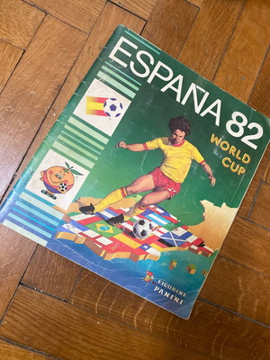 Άλμπουμ Panini-Espana 1982 ελληνικό, αυθεντικό, πλήρες μεταχειρισμένο
