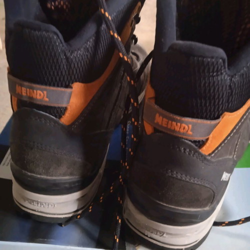 Meindl Air Revolution Ultra GTX hiking boots, size 45, grey and orange