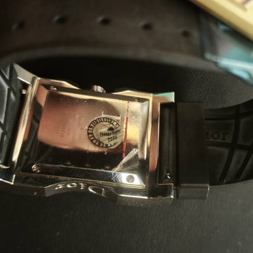 Dior CD034313 rectangular chronograph watch, Swiss made, NOS