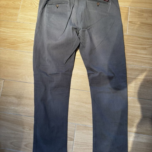Double men's fabric pants used, size 44, gray