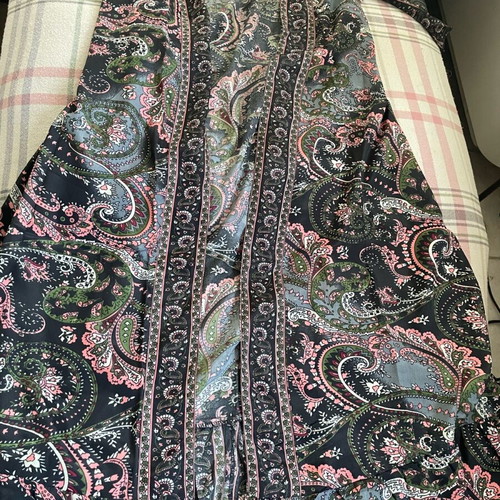 Long silk kimono new with paisley pattern