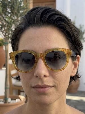 Fendi FF 0026/S 7OCJJ γυαλιά ηλίου κίτρινη ταρταρούγα και σκούρο μπλε