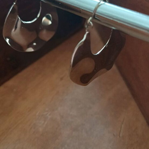 Dangling earrings like new, silver